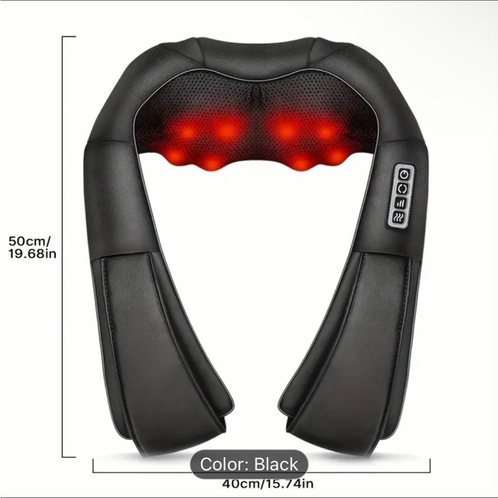 Black Neck and Shoulder Massager with Heat
